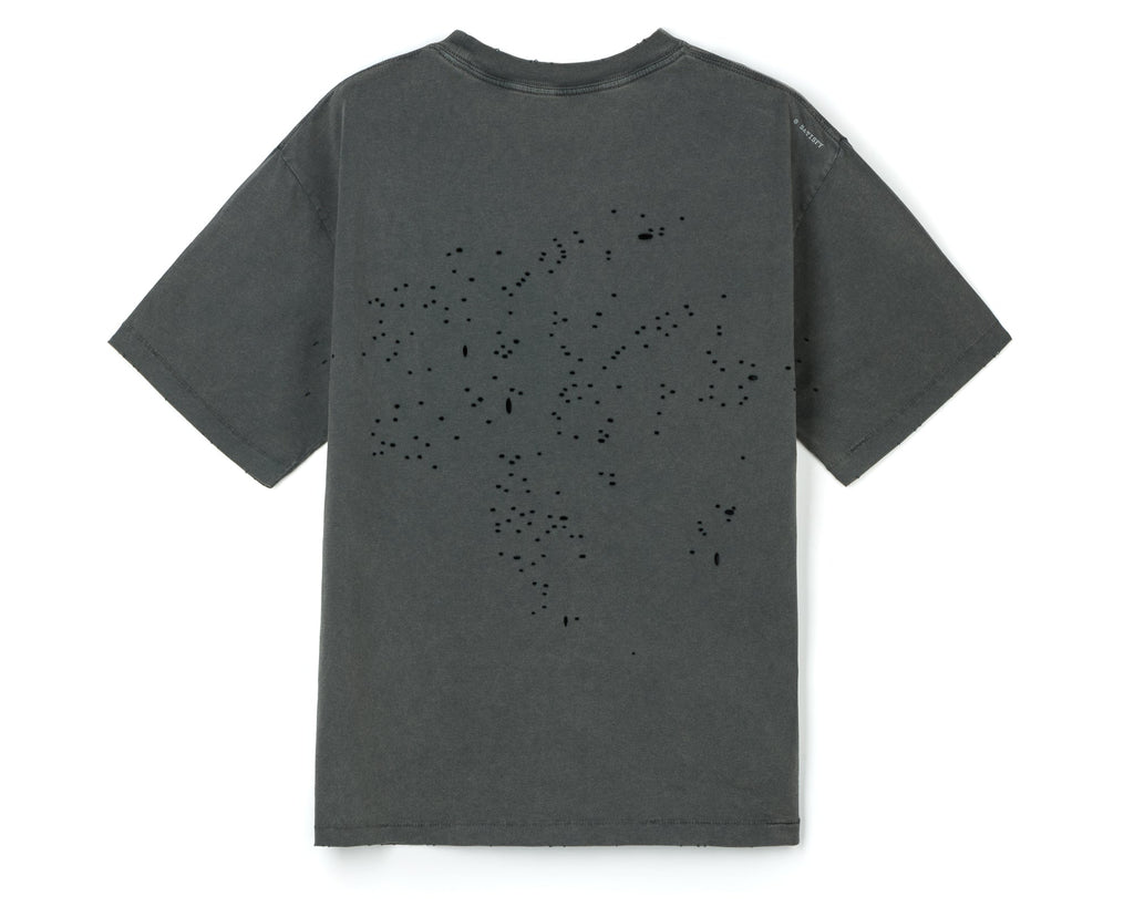 MothTech T-Shirt Faded Black by Satisfy, back view