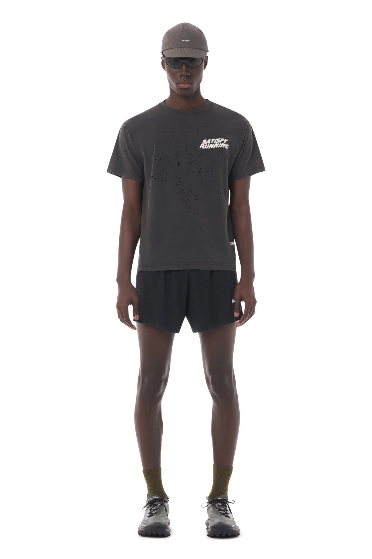 MothTech T-Shirt Aged Black Logo by Satisfy