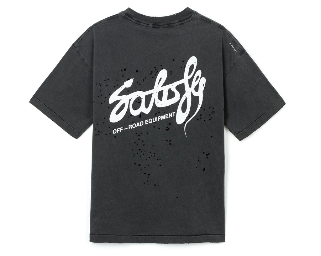 MothTech T-Shirt Aged Black Eagle by Satisfy, back view