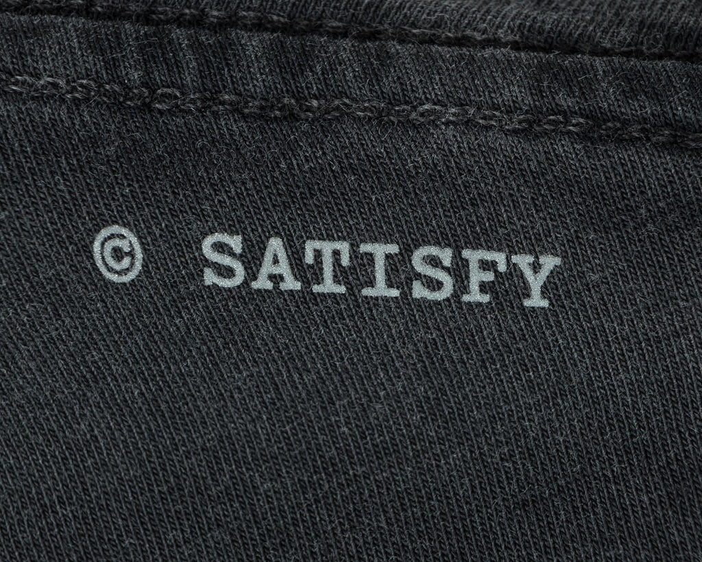MothTech T-Shirt Aged Black Eagle by Satisfy, back logo detail
