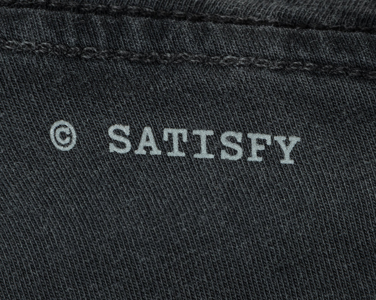 MothTech T-Shirt Aged Black Eagle by Satisfy, back logo detail
