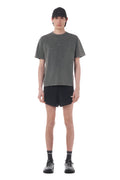 MothTech T-Shirt Faded Black by Satisfy, worn full body