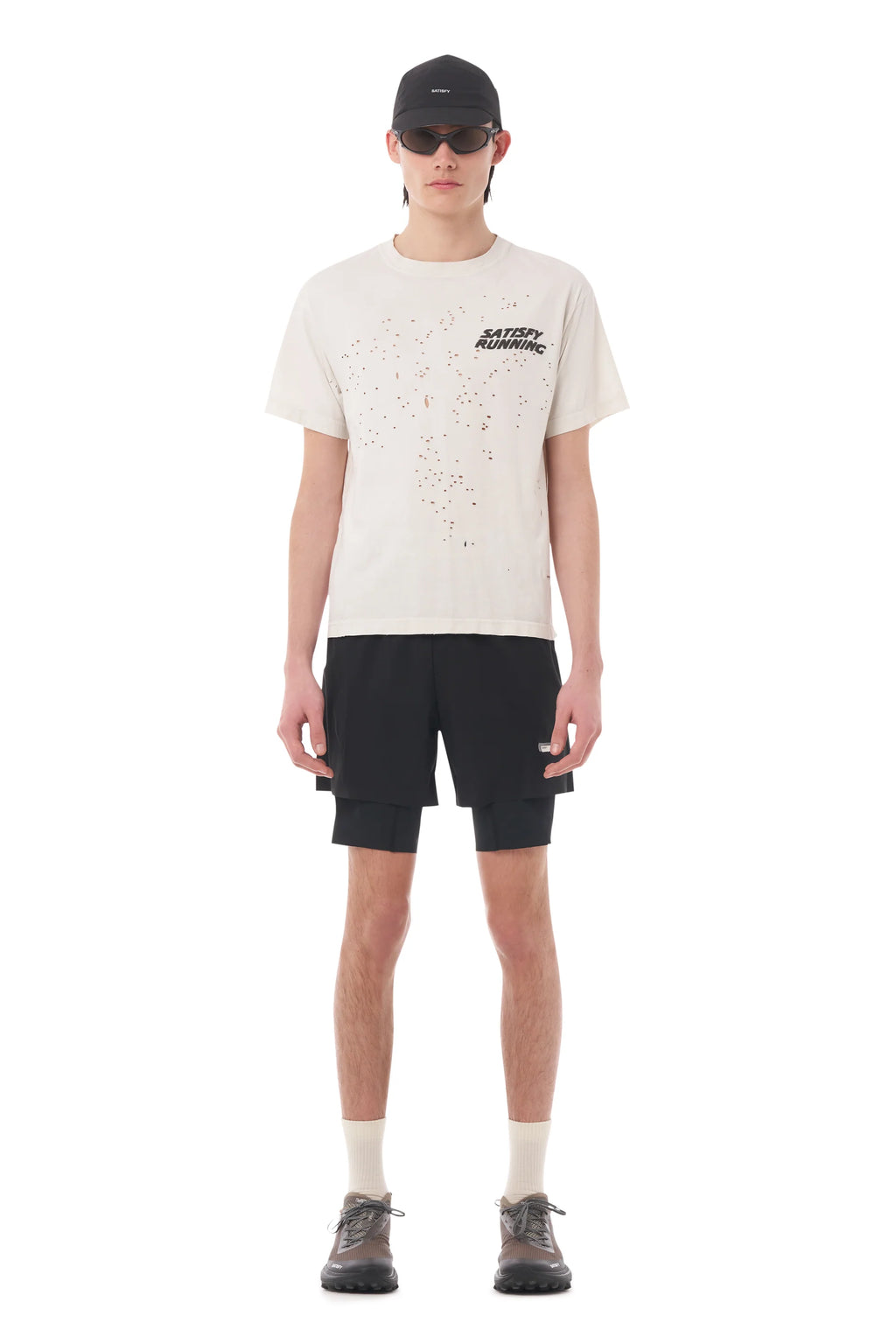 MothTech T-Shirt Off White Logo by Satisfy