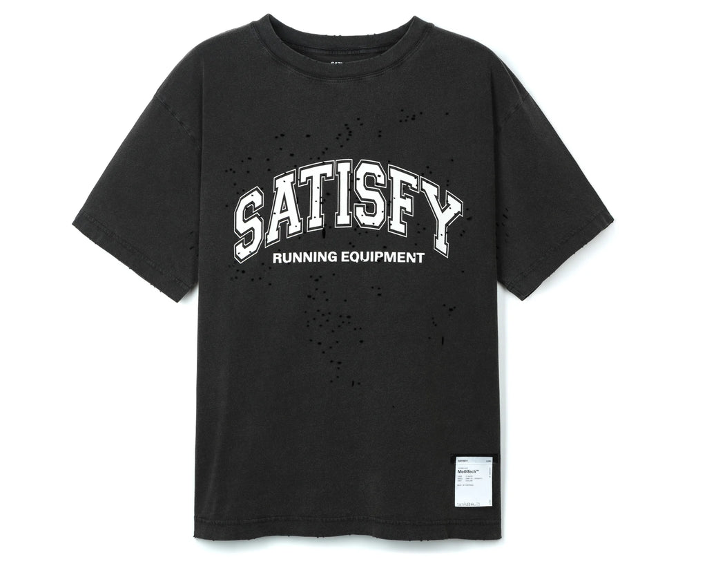 MothTech T-Shirt Aged Black Varsity by Satisfy