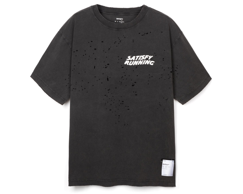 MothTech T-Shirt Aged Black by Satisfy, front