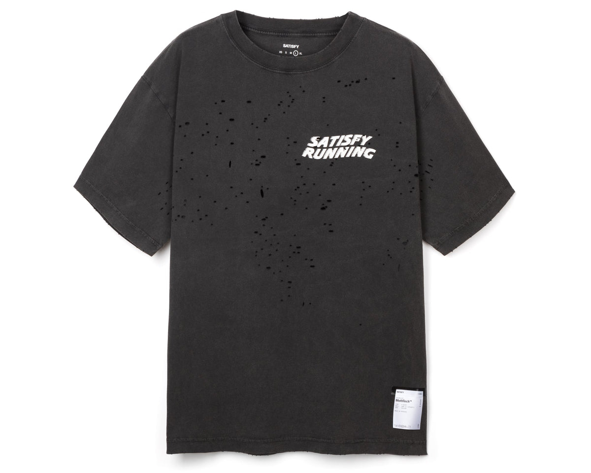 MothTech T-Shirt Aged Black by Satisfy, front