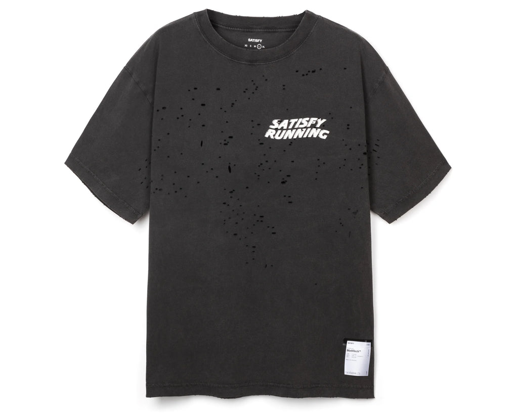 MothTech T-Shirt Aged Black Logo by Satisfy