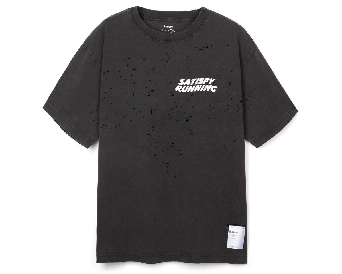 MothTech T-Shirt Aged Black Logo by Satisfy