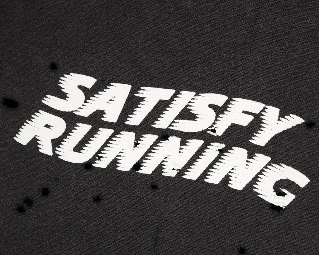 MothTech T-Shirt Aged Black by Satisfy, logo detail