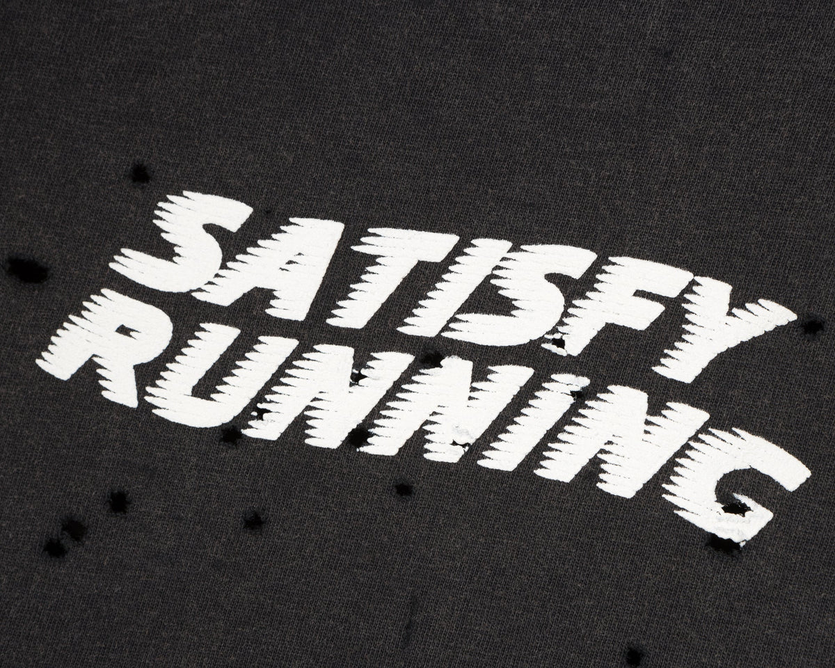 MothTech T-Shirt Aged Black by Satisfy, logo detail