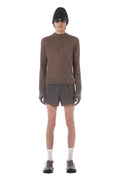 FuzzFleece AD Half-Zip in Falcon by Satisfy, worn full body
