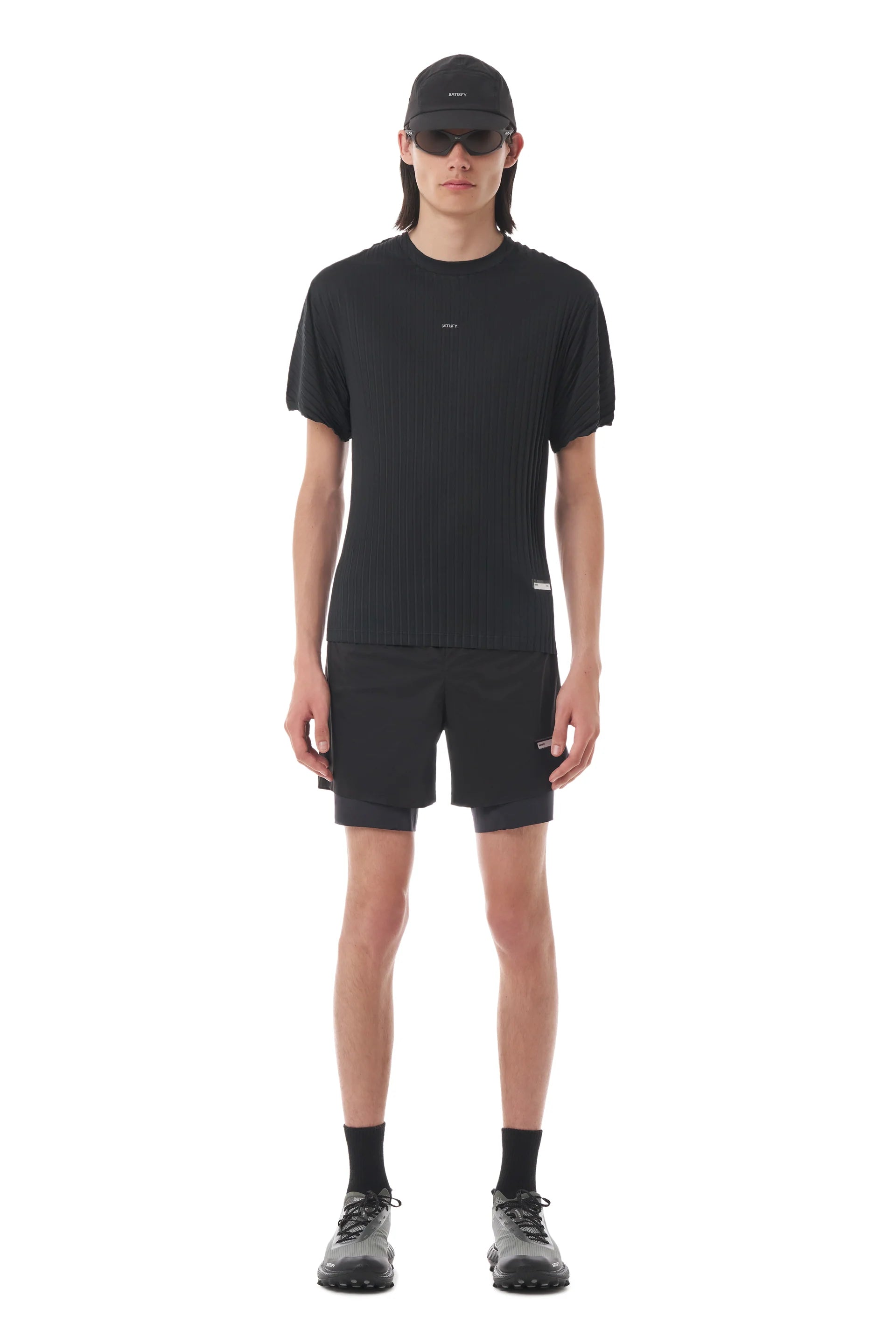 AuraLite Pleated T-Shirt Black