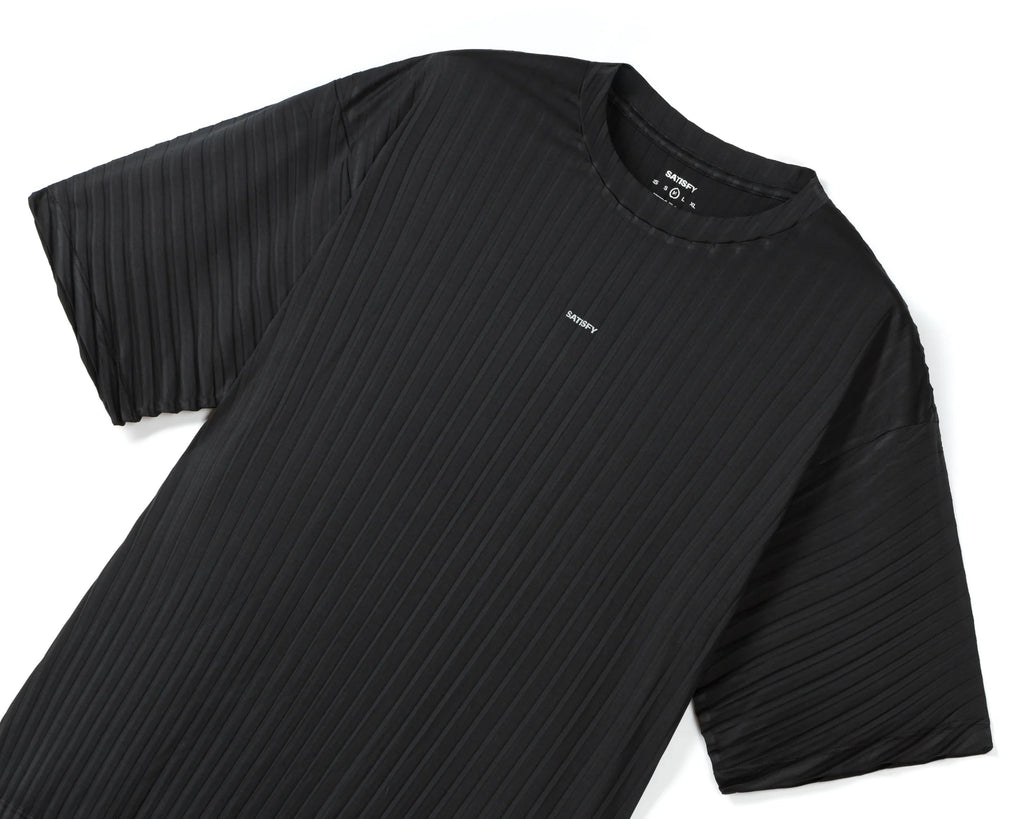 AuraLite Pleated T-Shirt Black
