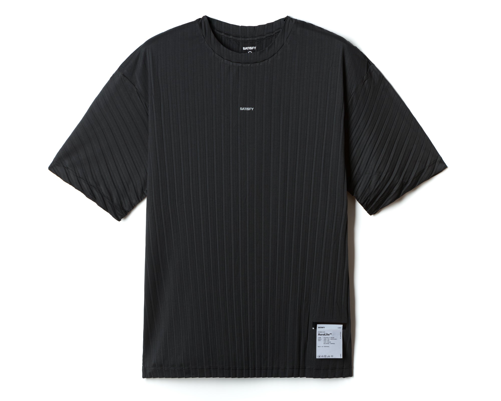 AuraLite Pleated T-Shirt Black