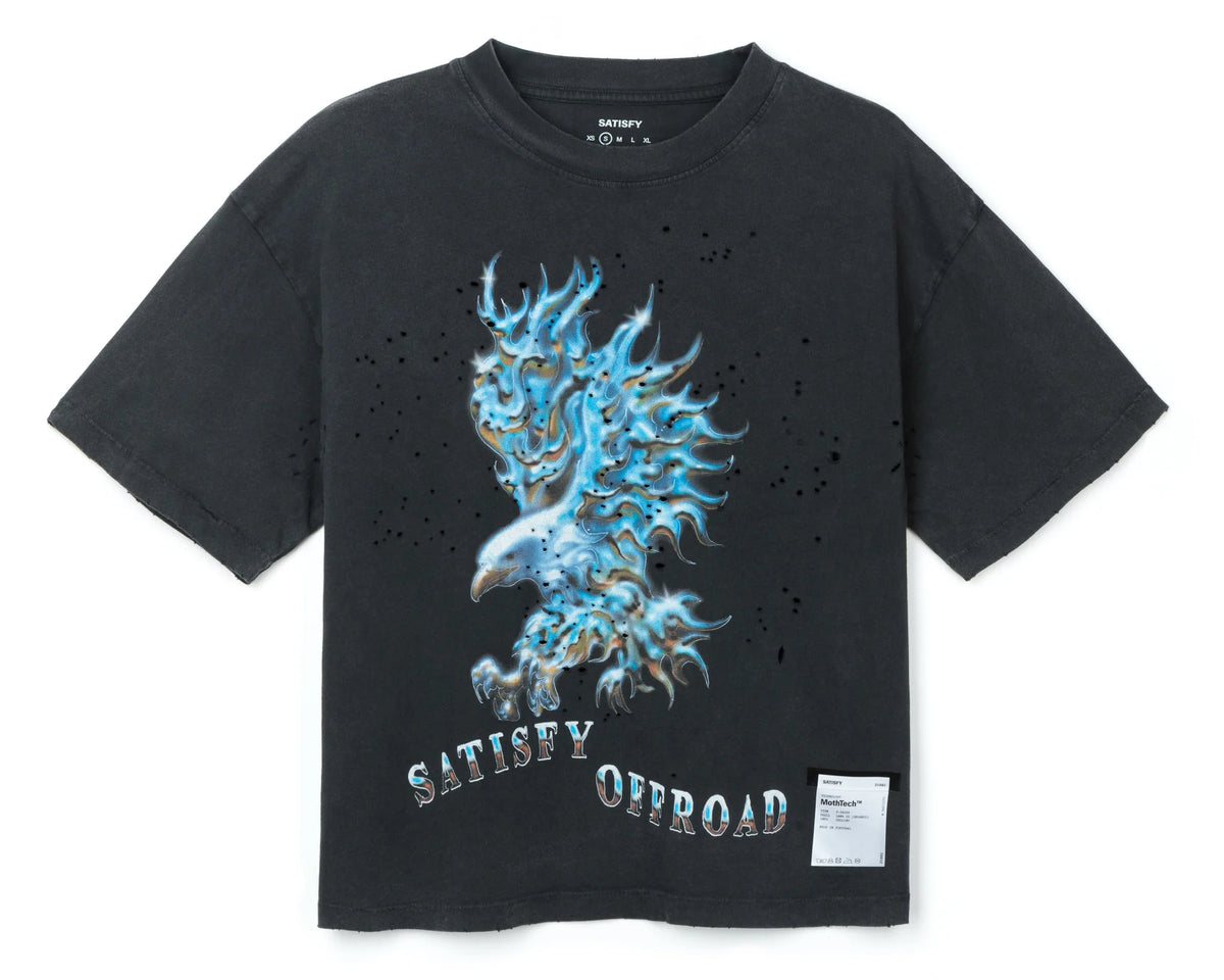 MothTech T-Shirt Aged Black Falcon by Satisfy
