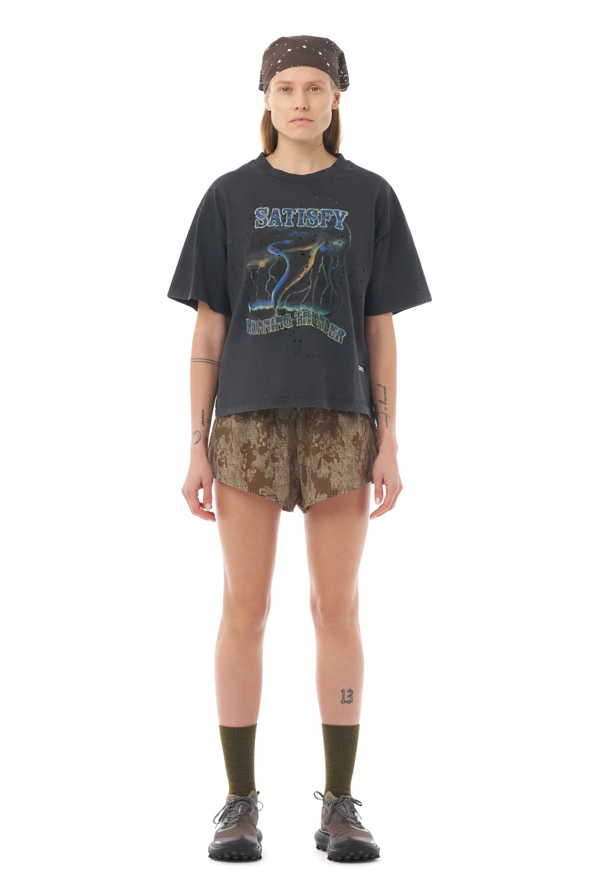 MothTech T-Shirt Aged Black Thunder by Satisfy