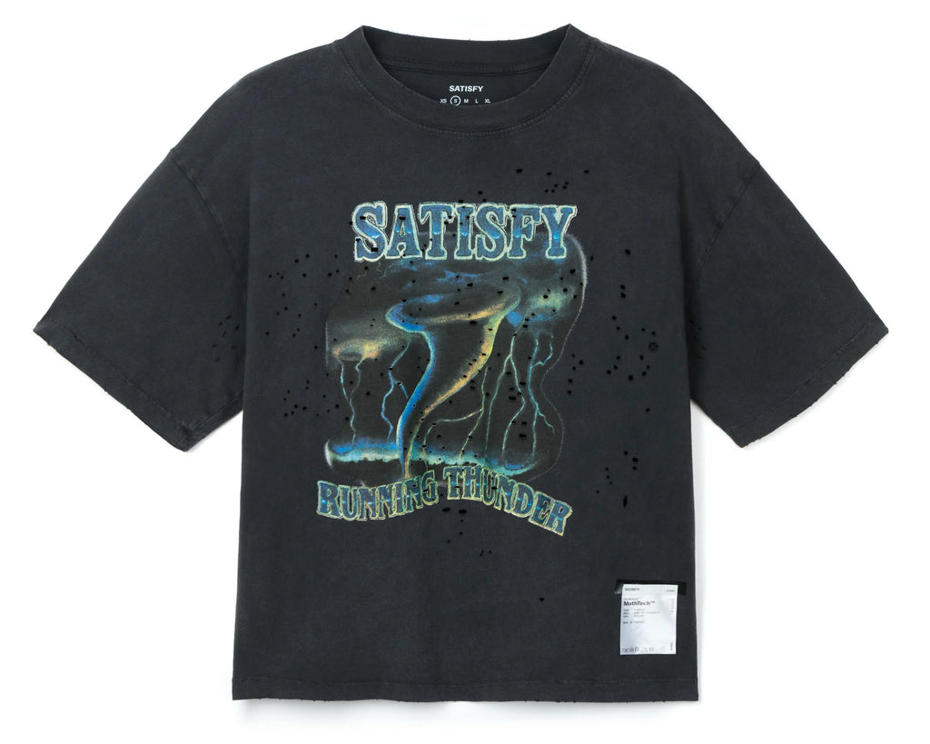MothTech T-Shirt Aged Black Thunder by Satisfy