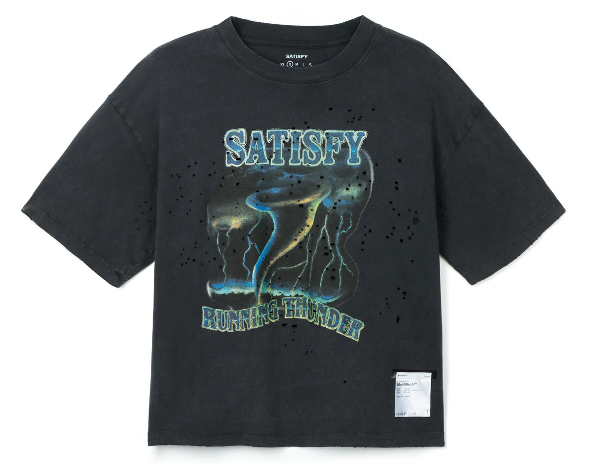 MothTech T-Shirt Aged Black Thunder by Satisfy