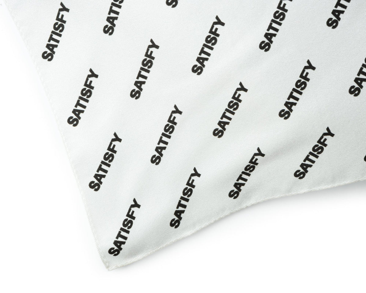 SoftCell Carré de Soie Bandana White Down by Satisfy, corner detail