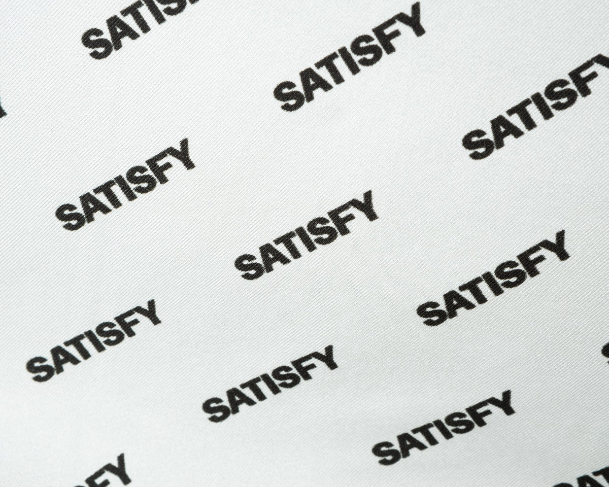 SoftCell Carré de Soie Bandana White Down by Satisfy, fabric detail