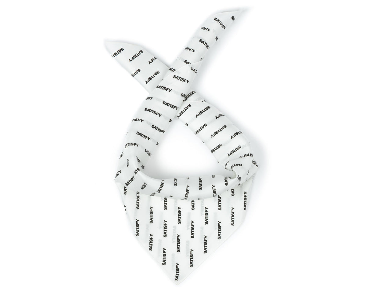 SoftCell Carré de Soie Bandana White Down by Satisfy, front