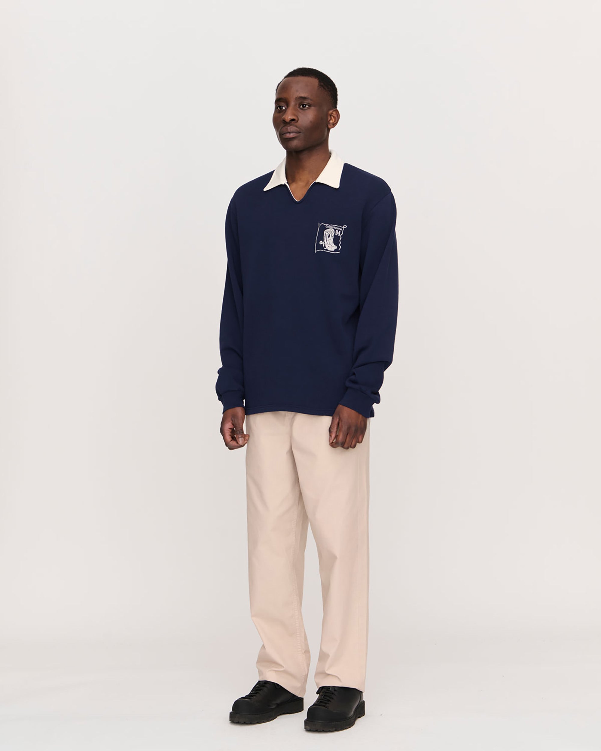 Boot Open Rugby Shirt Navy