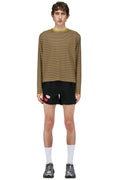 Men's Striped Long Sleeve in Mud Gold by UNNA
