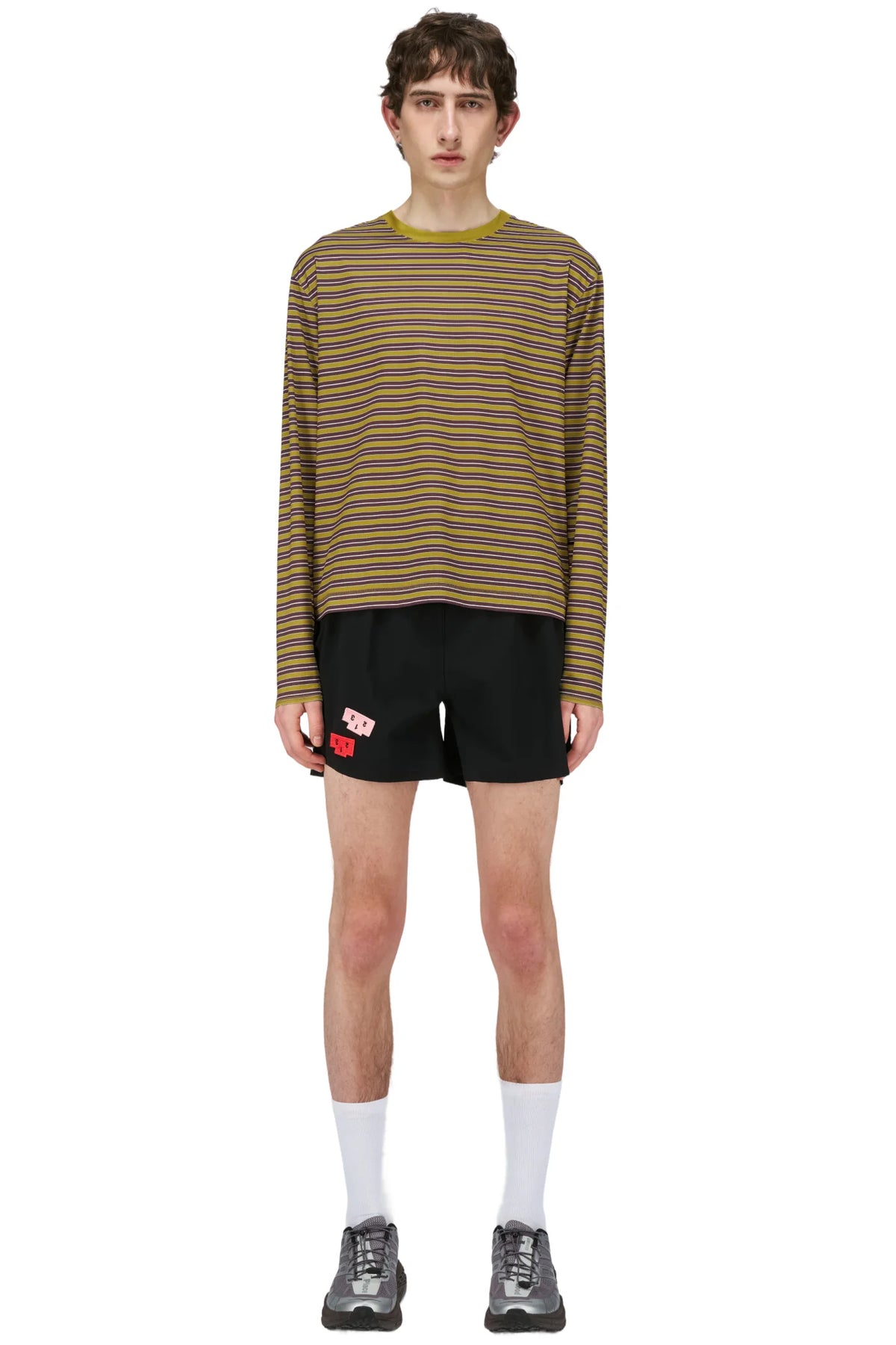 Men's Striped Long Sleeve in Mud Gold by UNNA