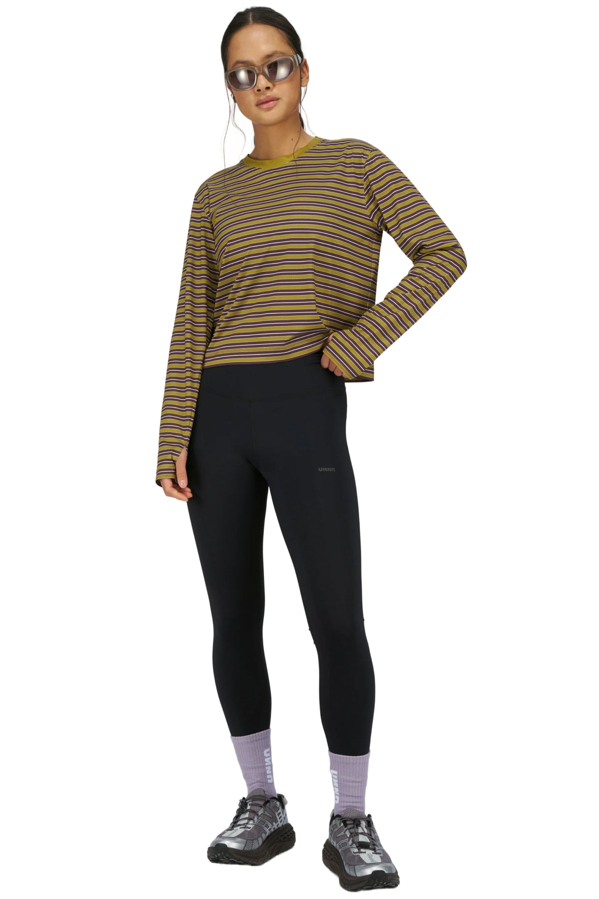 Women's Striped Long Sleeve in Mud Gold by UNNA