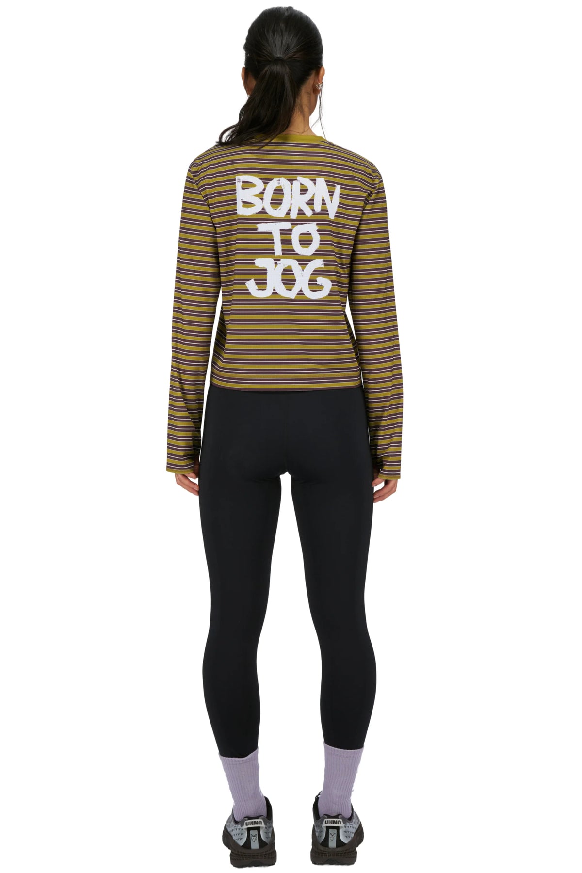 Women's Striped Long Sleeve in Mud Gold by UNNA