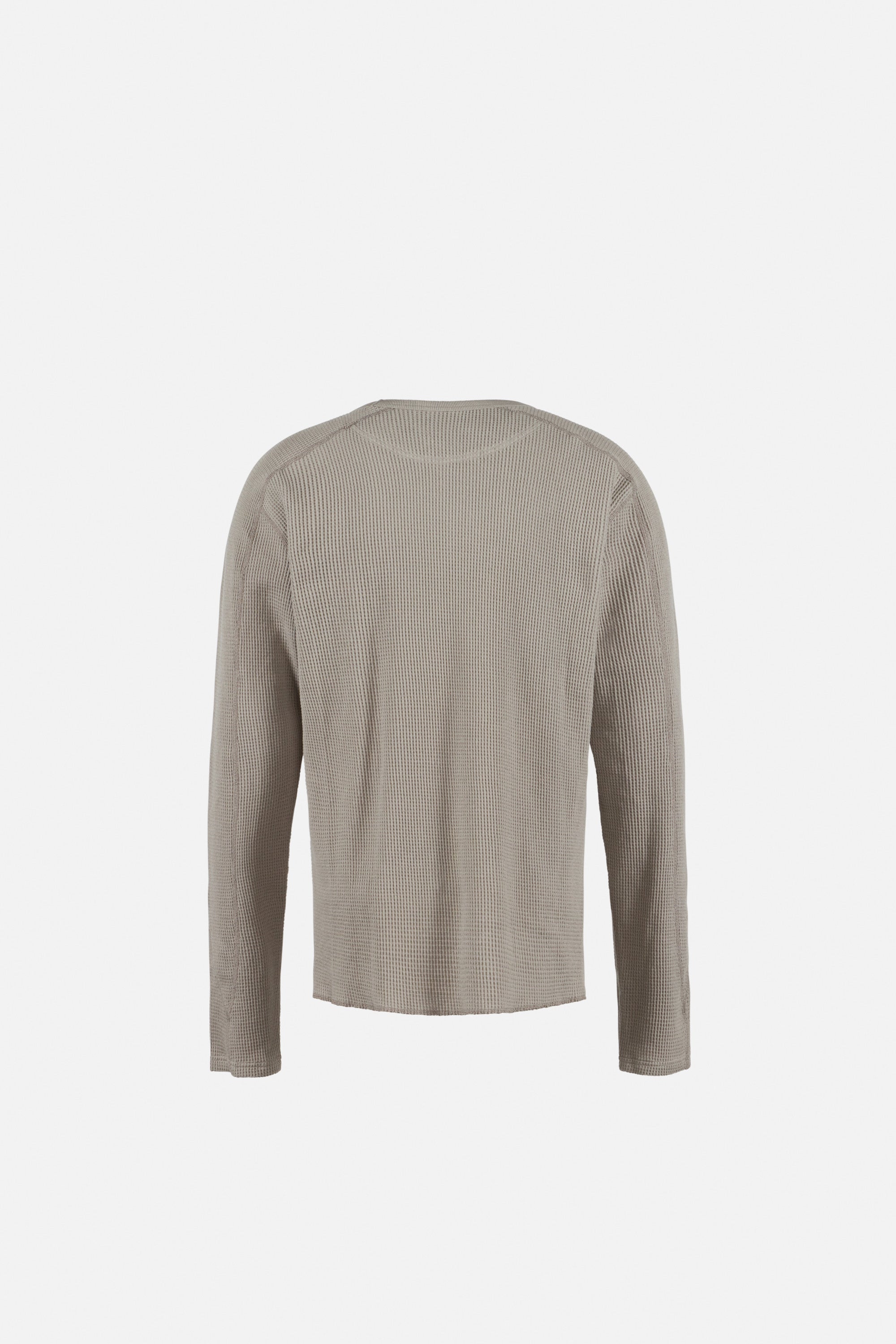 Long Sleeve Waffle Tee Stone Grey