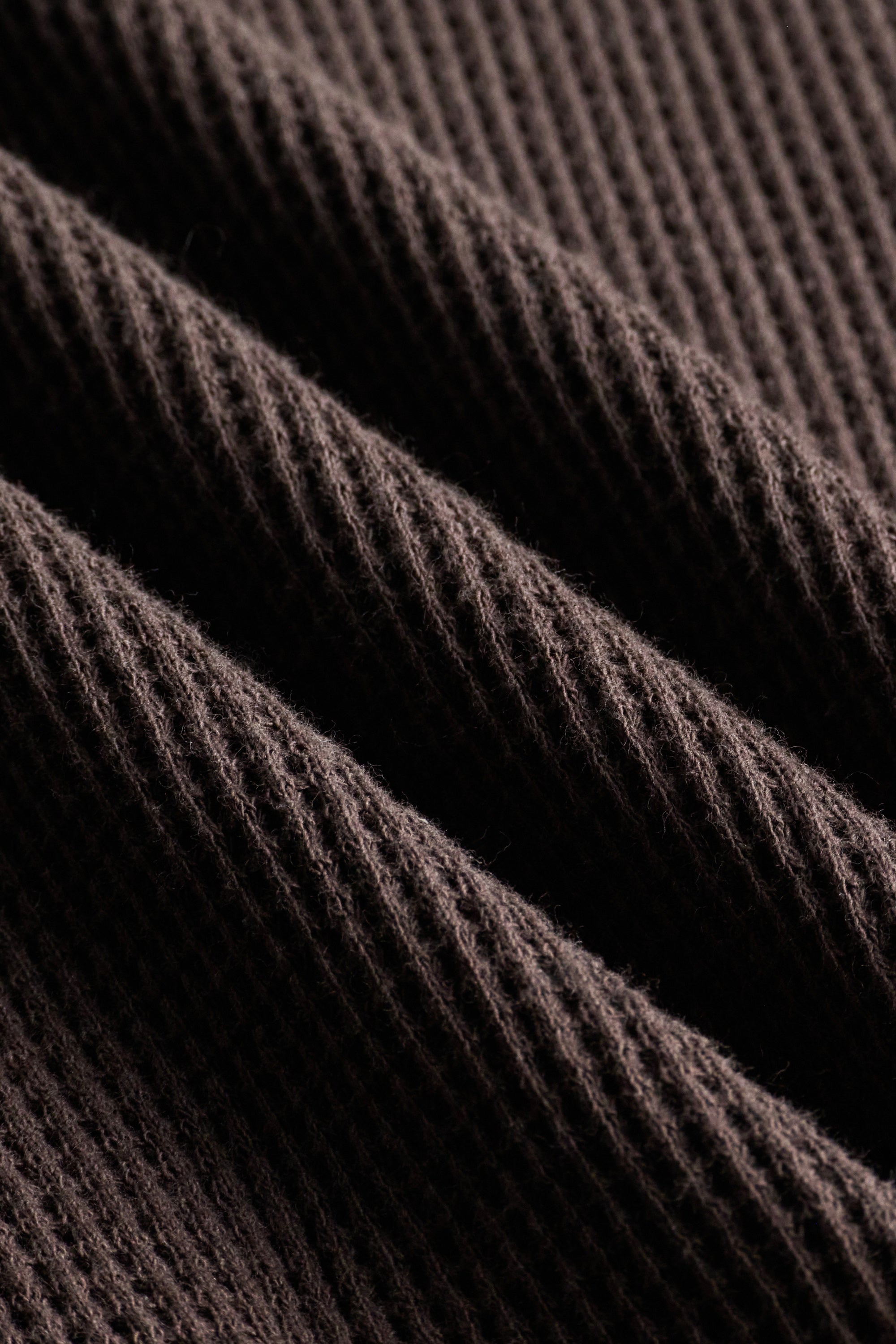 Long Sleeve Waffle Tee Umber