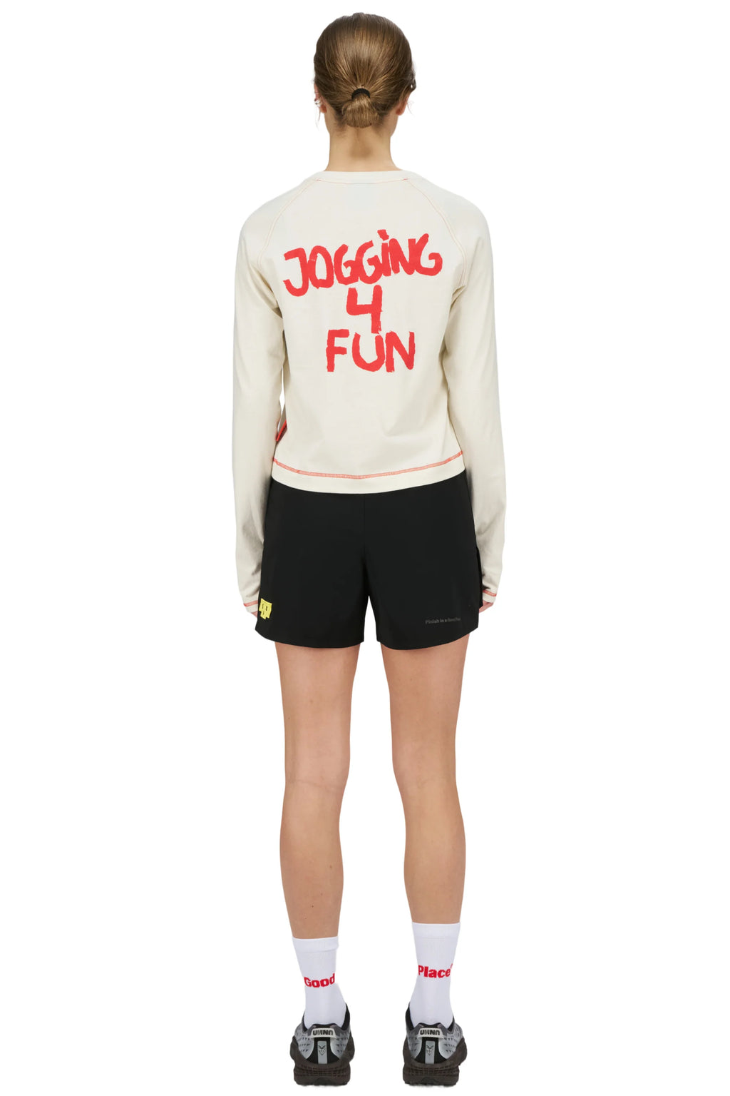 Women's Jogging 4 Fun Long Sleeve in Vanilla White by UNNA
