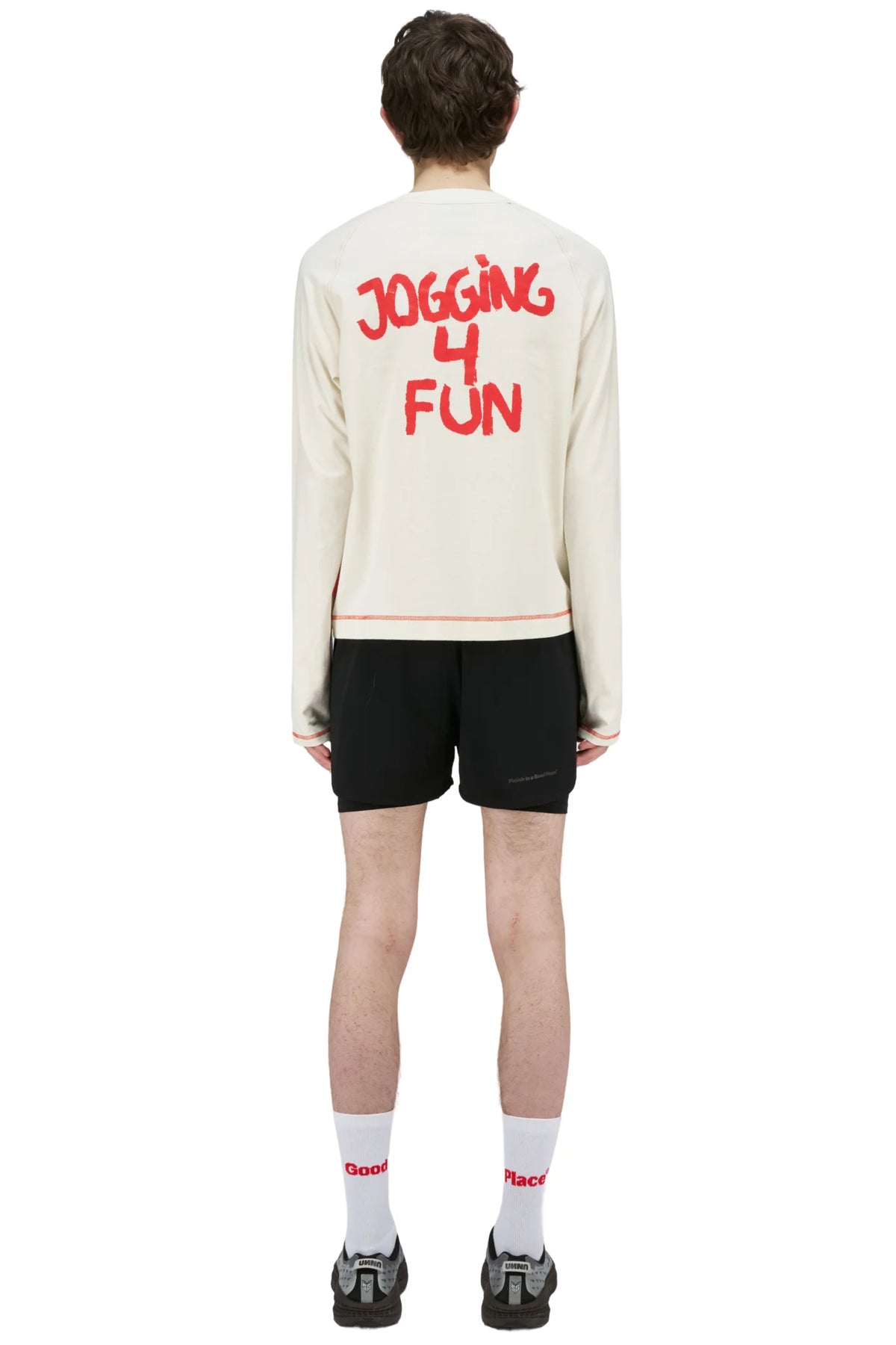 Men's Jogging 4 Fun Long Sleeve in Vanilla White by UNNA