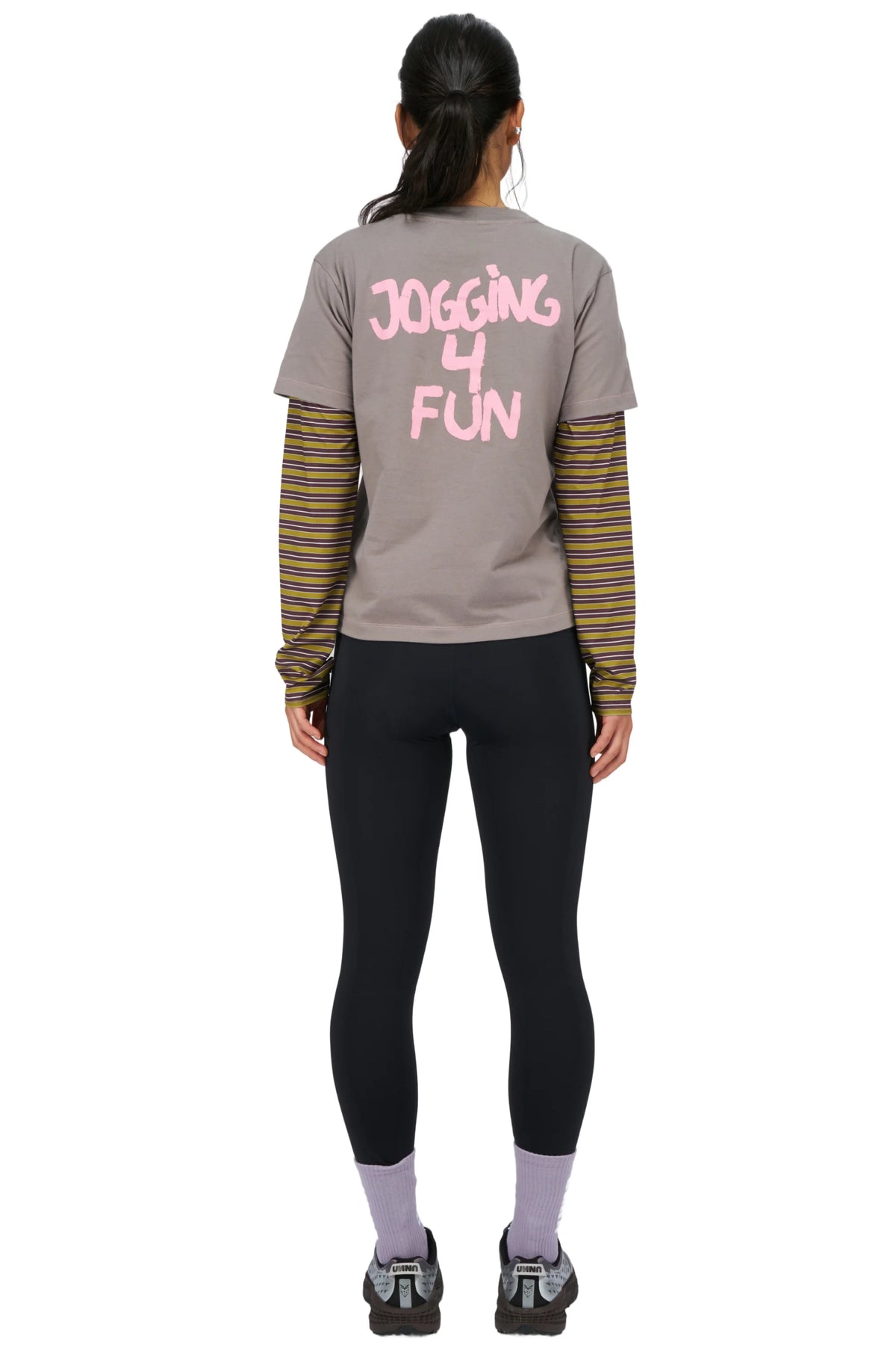 Women's Jogging 4 Fun Tee in Steel Grey by UNNA