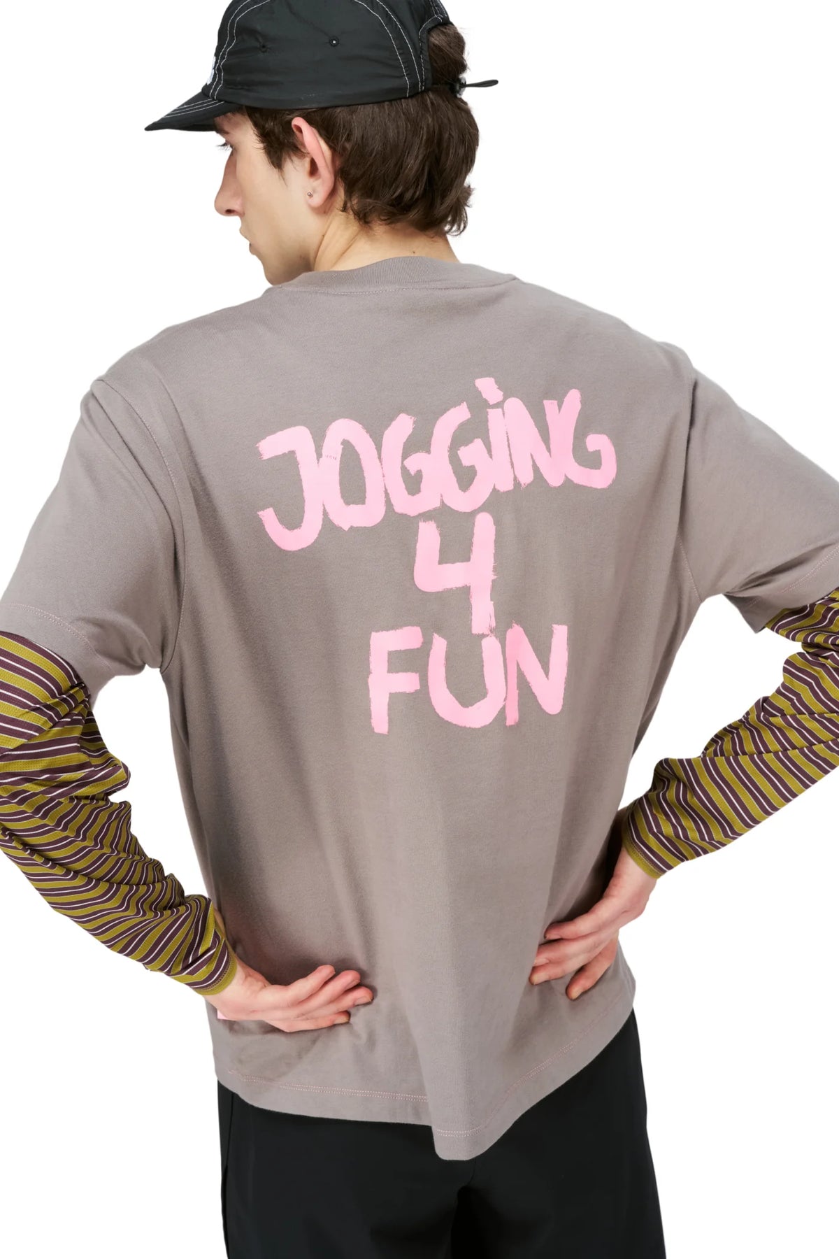 Men's Jogging 4 Fun Tee in Steel Grey by UNNA