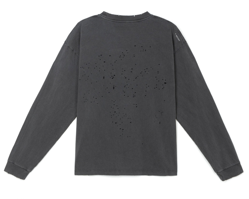 MothTech Long Tee Aged Black by Satisfy, back view