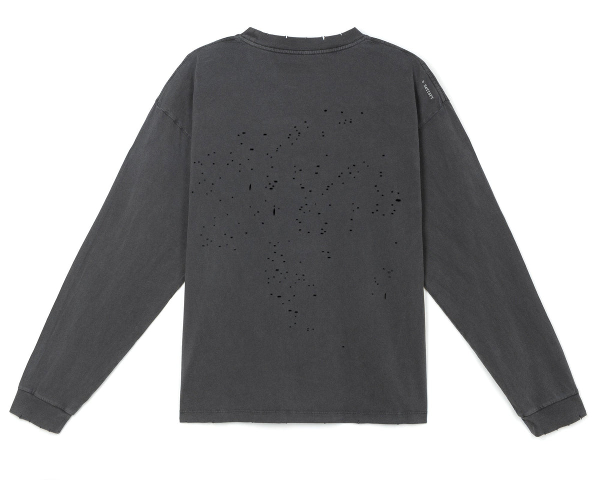 MothTech Long Tee Aged Black by Satisfy, back view