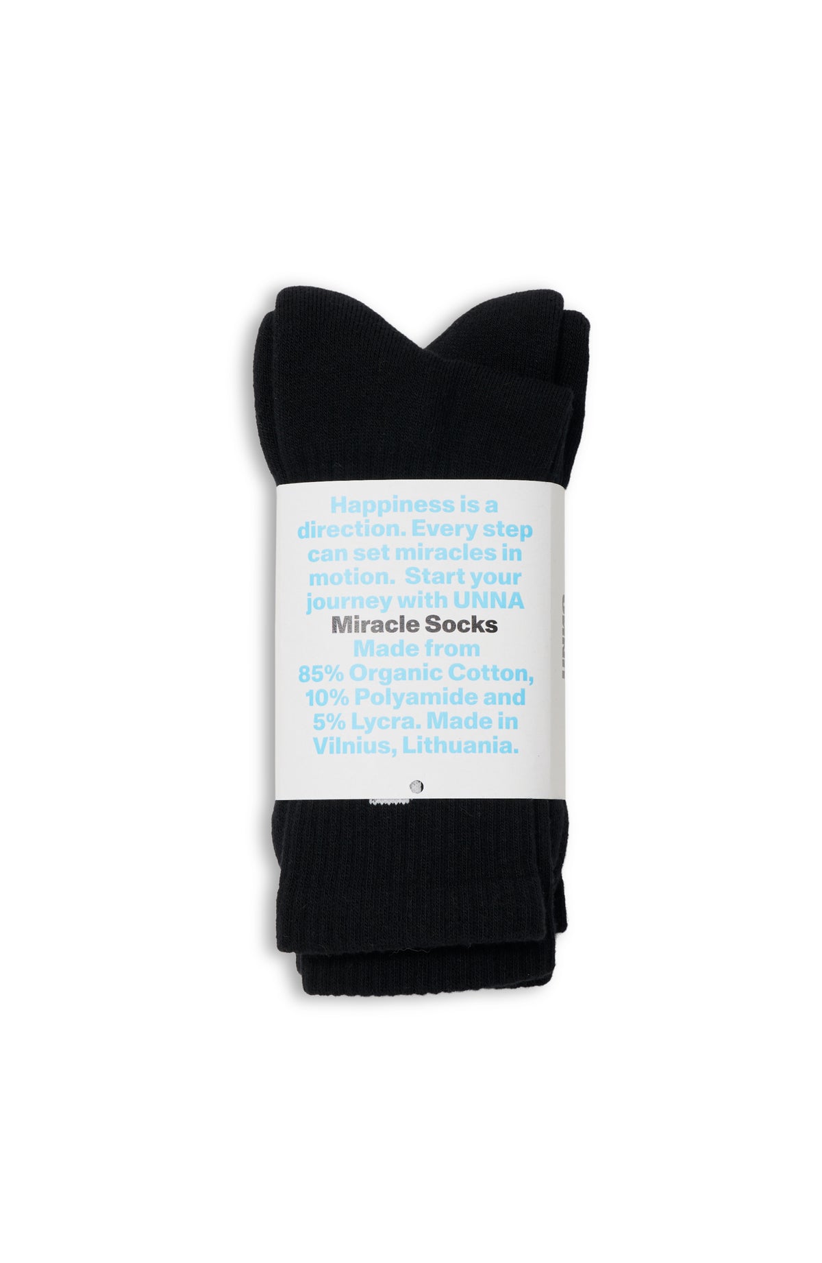 Miracle Socks 2-Pack Black by UNNA