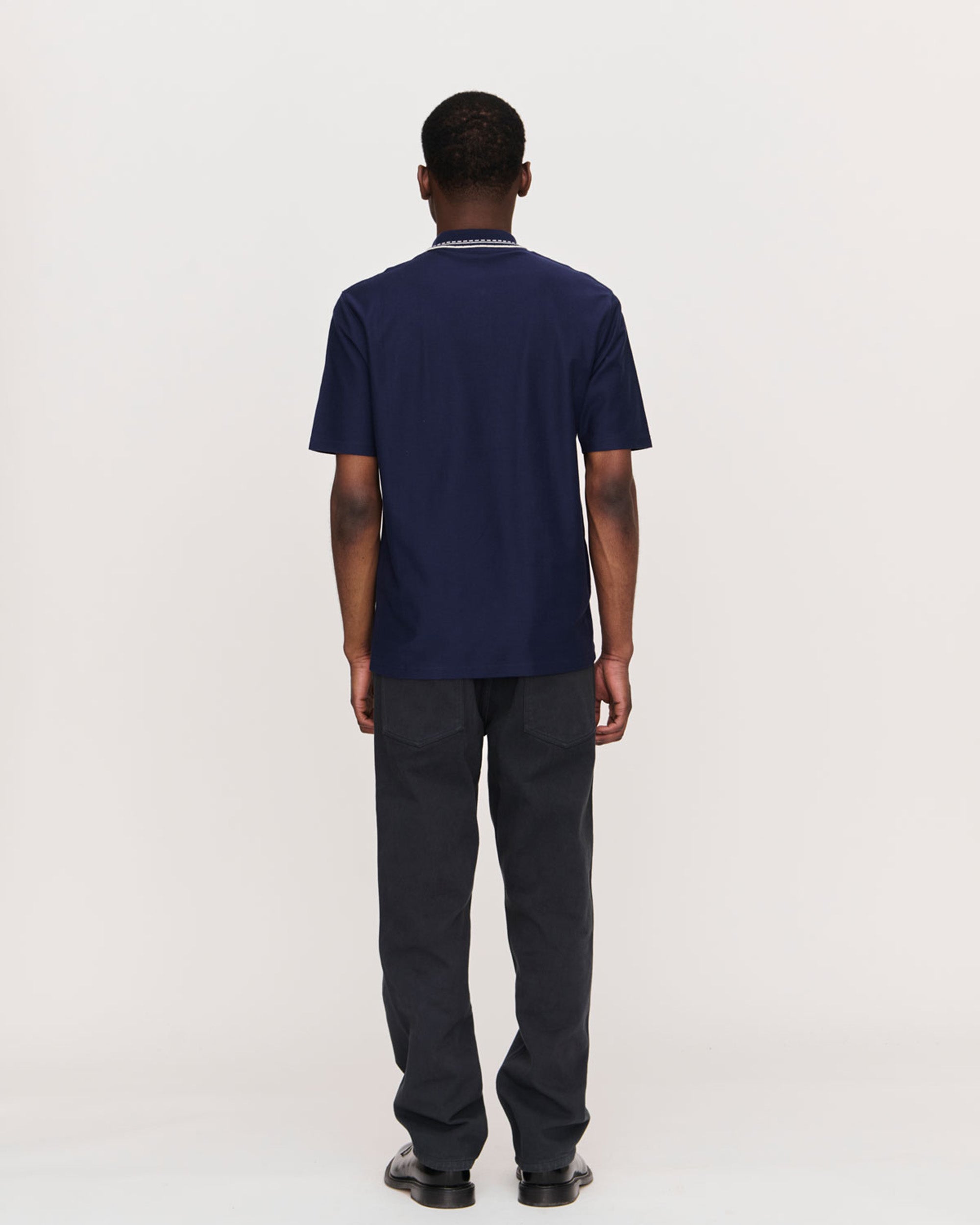 Panel Zip Polo Navy