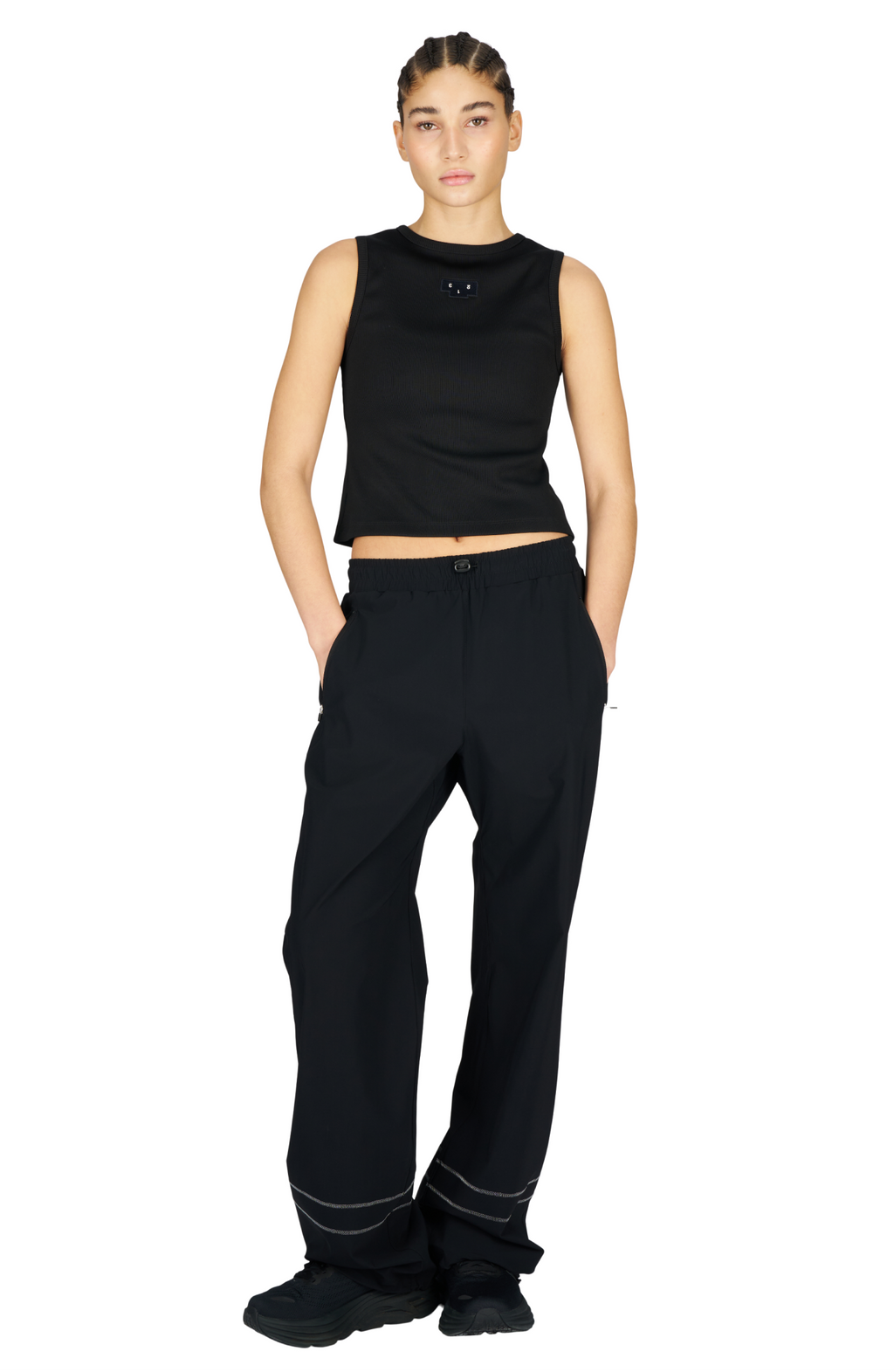 Rib Tank Black by UNNA