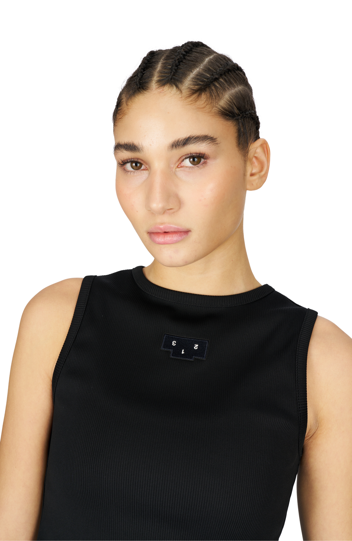 Rib Tank Black by UNNA