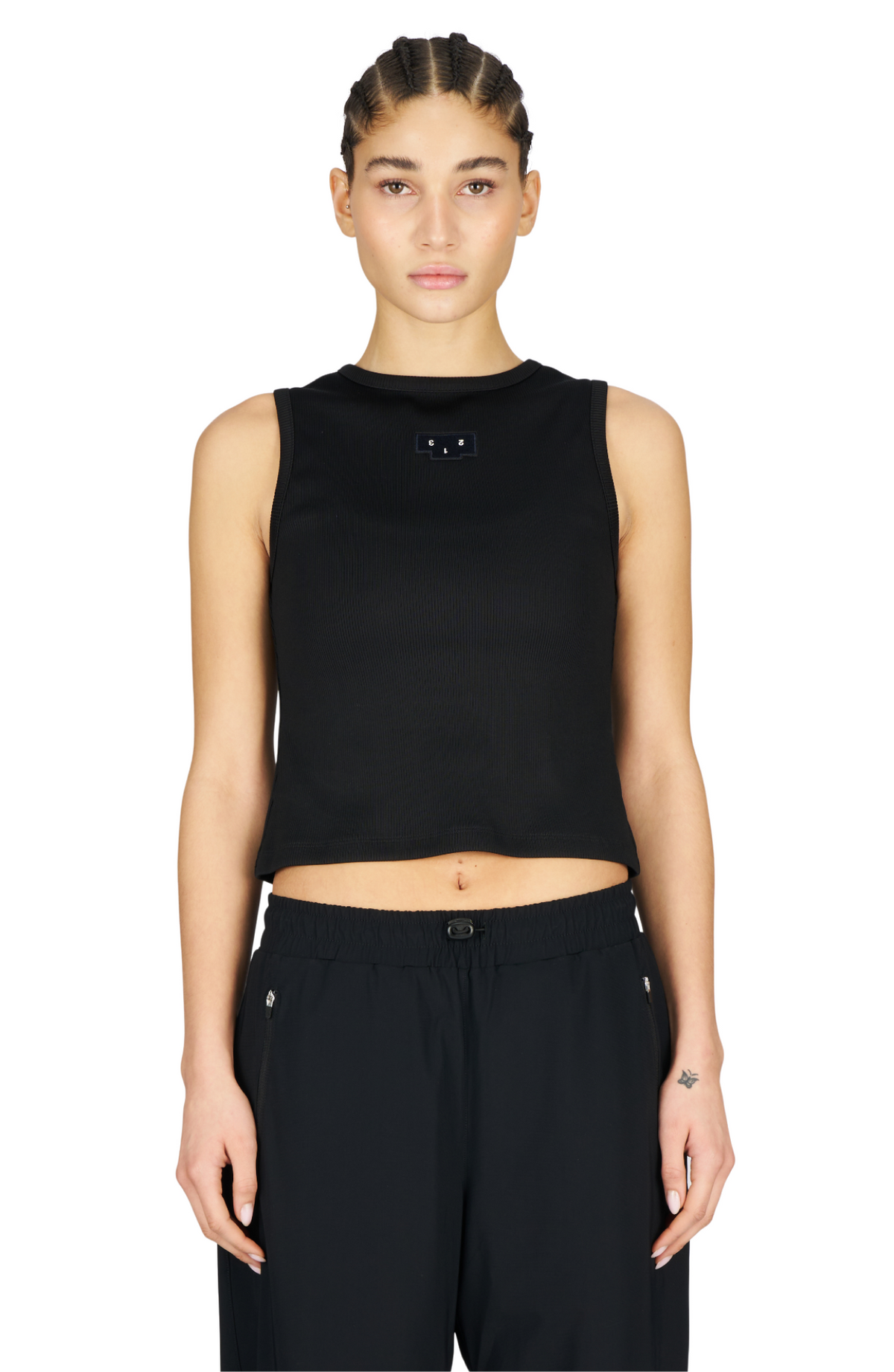 Rib Tank Black by UNNA