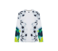 Men's LS Printed Tech T White/Green Kaleidoscope by SOAR