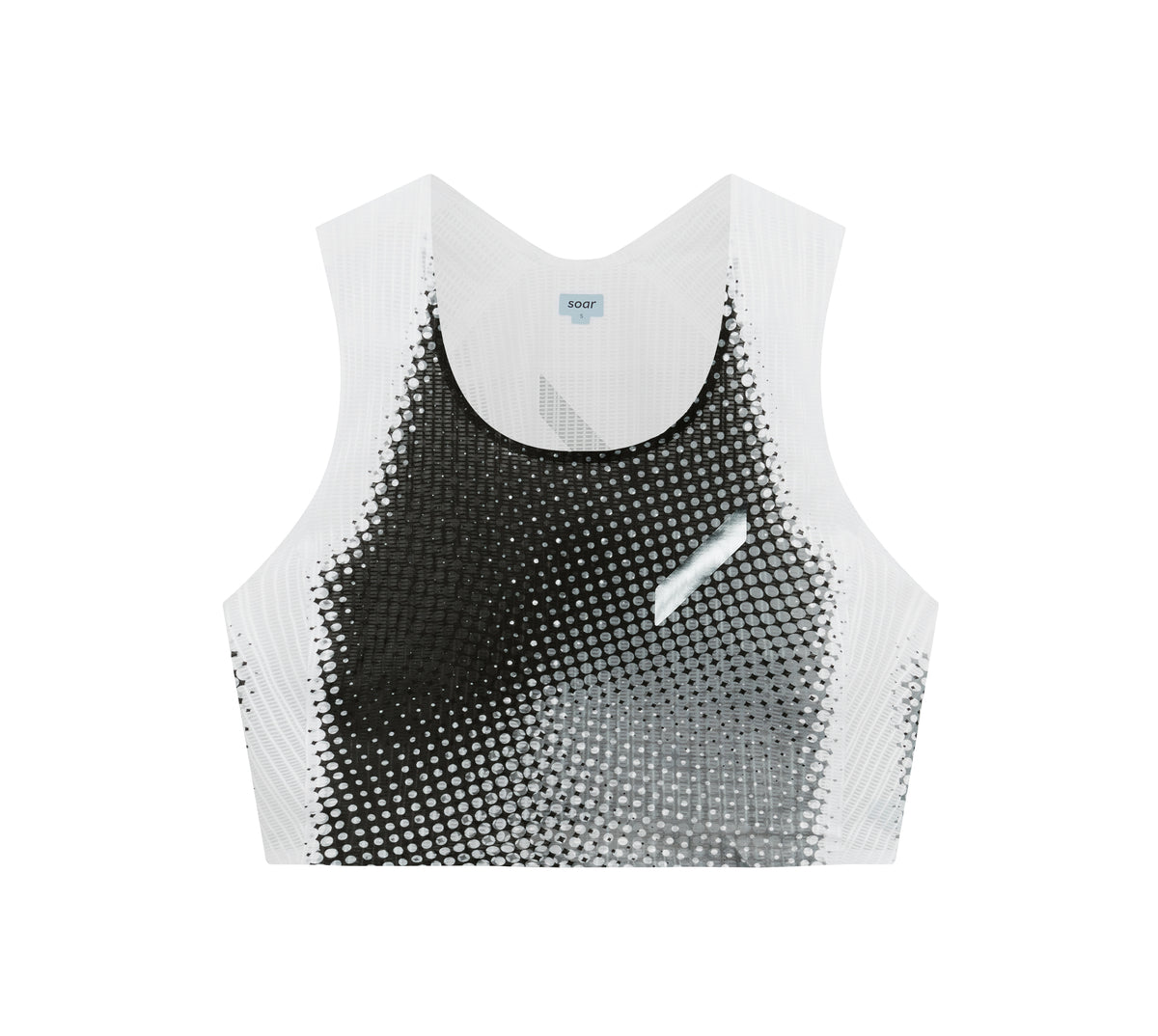 Women's Crop Vest Black White Dot by SOAR