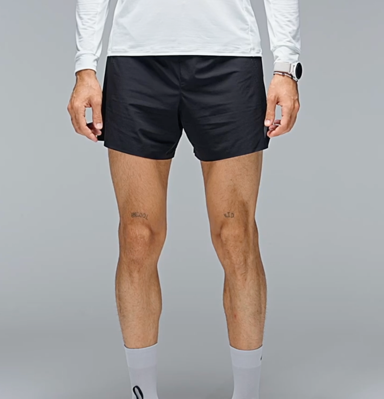 MEN'S RUN SHORTS Silver Grey