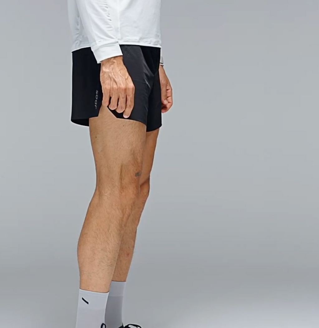 MEN'S RUN SHORTS Silver Grey