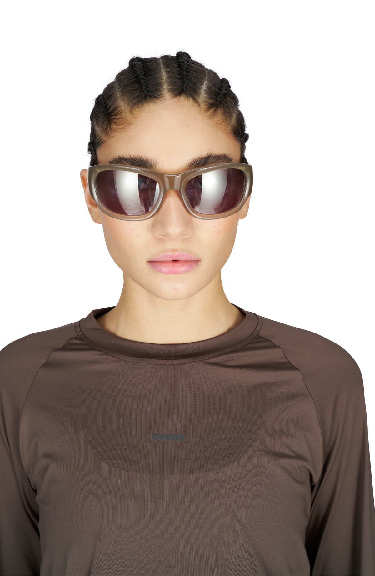 Shiny Long Sleeve Wren Brown by UNNA