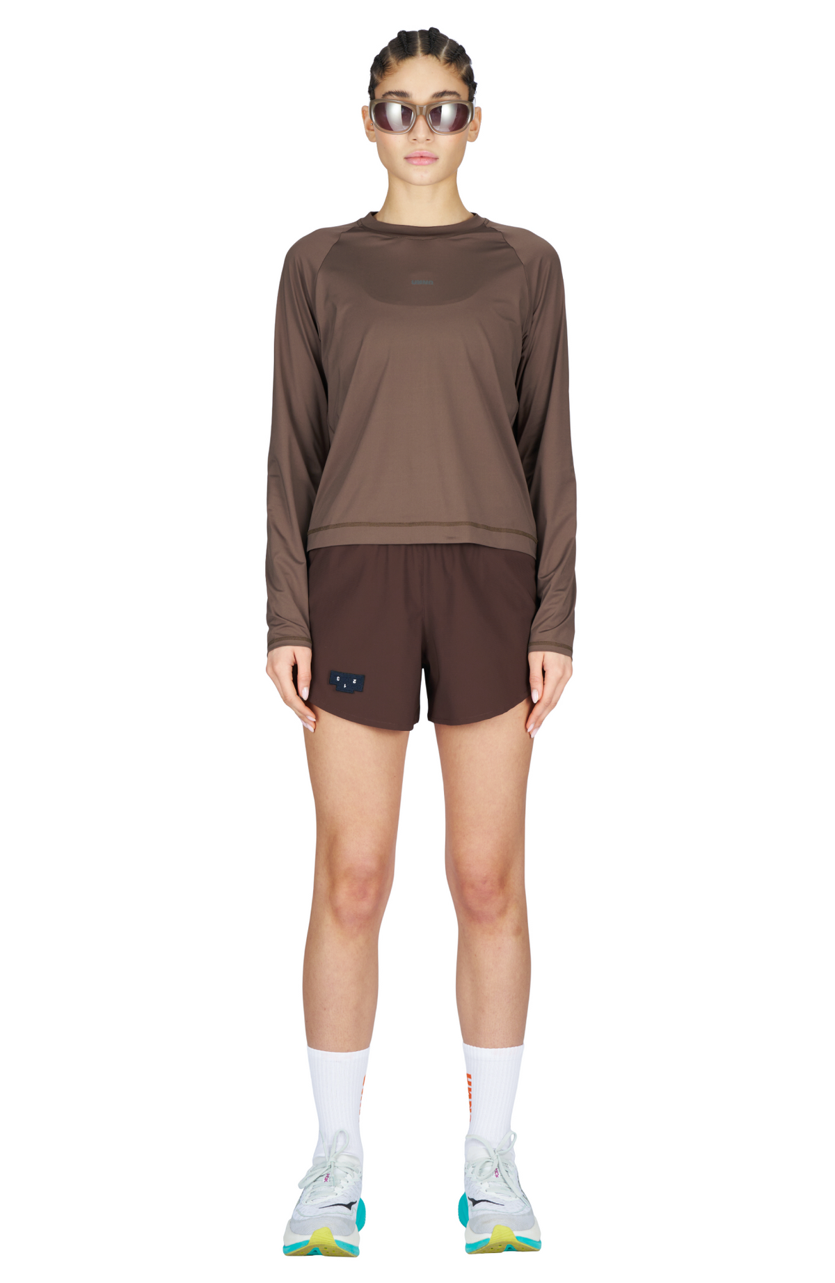 Shiny Long Sleeve Wren Brown by UNNA