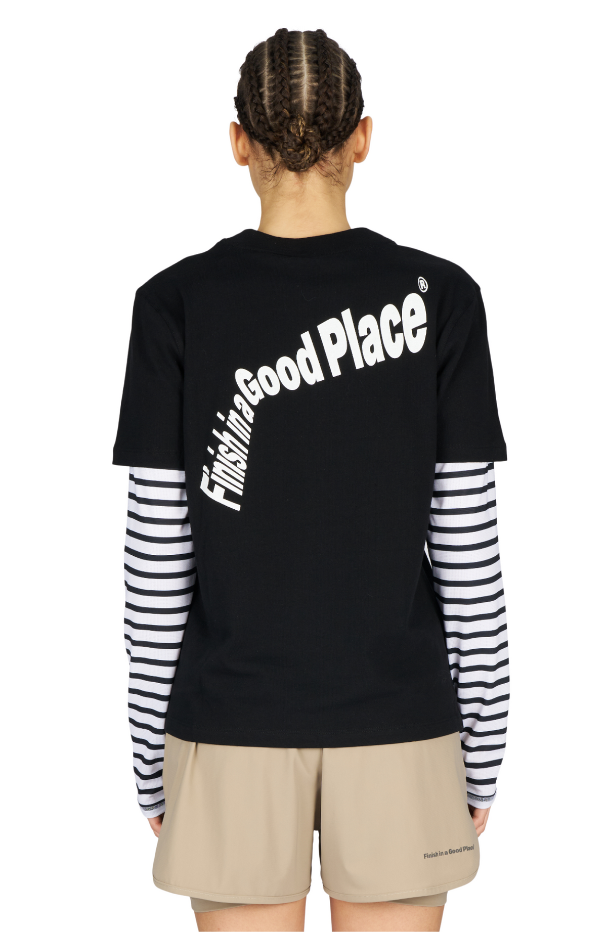 Women's Skewed Tee in Black by UNNA